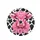 Pink Fluffy Cow Face Heart COW Letters - Farm Animal Lover Vehicle Accessory Gift Spare Tire Cover - 4