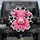 Pink Fluffy Cow Face Heart COW Letters - Farm Animal Lover Vehicle Accessory Gift Spare Tire Cover - 1