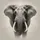 Majestic Elephant Head Ivory Tusks Portrait - Wildlife Lover Home Decor Gift Spare Tire Cover - 6