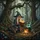 Wise Witch Raccoon Spellbook Forest - Fantasy Decor Gift for Fantasy Lover Spare Tire Cover - 6