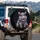 Smiling Baby Hippopotamus Creature Cosmic Stars - Home Decor Gift for Wildlife Lovers Spare Tire Cover - 3