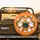 Orange Field Bubbling Cauldron White Ghosts Leafy Branches - Halloween Party Spare Tire Cover - 2