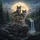 Three Timber Wolves Full Moon Waterfall Mountain Landscape - Wildlife Lover Gift Spare Tire Cover - 6
