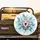 White Tiger Blue Eye Jeweled Necklace Peacock Feather Floral Vines - Wildlife Lover Gift Spare Tire Cover - 2