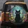 Black Cat Wildflower Forest - Outdoor Nature Gift for Cat Lovers Spare Tire Cover - 5