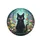 Black Cat Wildflower Forest - Outdoor Nature Gift for Cat Lovers Spare Tire Cover - 4