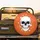 White Sculpted Skull Black Eye Sockets Stars - Halloween Holiday Celebration Gift Spare Tire Cover - 2