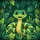Cheerful Green Snake Yellow Stripes Tropical Jungle Leaves - Wildlife Lover Gift Spare Tire Cover - 6