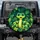 Cheerful Green Snake Yellow Stripes Tropical Jungle Leaves - Wildlife Lover Gift Spare Tire Cover - 1