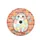 Plump Cat Smile Wings Blue Pink Eye Brick Wall - Home Decor Gift for Cat Lover Spare Tire Cover - 4