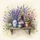 Rustic Shelf Ceramic Vases Lavender Wildflowers - Home Decor Gift for Garden Lover Spare Tire Cover - 6