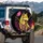 Neon Yellow Wolf Celtic Knot Pink Moon Stars - Adventure Gift for Wildlife Lovers Spare Tire Cover - 3
