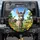 Fluffy Young Donkey Wildflower Meadow - Farmhouse Decor Gift for Donkey Lover Spare Tire Cover - 1