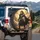 Lion Warrior with Heraldic Shield and Lion Head Boss - Adventure Travel Gift for Men Spare Tire Cover - 3