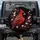 Cardinal Bird Red White Floral Scrollwork - Wildlife Lover Gift Spare Tire Cover - 1