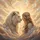 White Lion Blonde Woman Sunset Clouds - Wildlife Lover Gift Spare Tire Cover - 6
