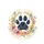 Paw Print Heart Floral Wreath Butterflies - Garden Lover Gift Spare Tire Cover - 4