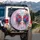 Lush Mirroring Rose Bouquets Floral Vines Foliage Petals Botanical Accents - Home Decor Gift Spare Tire Cover - 3