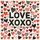 Bold Love XOXO Scribbled Patterned Hearts - Love Expression Gift for Her Spare Tire Cover - 6