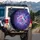 Luminous Fantasy Flowers Butterfly Mystical Gradient - Home Decor Gift Spare Tire Cover - 3