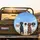 Five Proud Majestic Dogs Diverse Colors Blue Sky Clouds - Wildlife Lover Gift for Dog Lovers Spare Tire Cover - 2