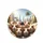Guinea Pigs Group with Cityscape and Palm Trees Window View - Pet Lover Gift Spare Tire Cover - 4