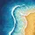 Deep Blue Ocean Waves Golden Sand Beach Shells - Outdoor Ocean Lover Gift Spare Tire Cover - 6