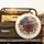 Vintage American Flag Red Rose Cursive Script - Patriotic Gift for Veterans Spare Tire Cover - 2