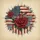 Vintage American Flag Red Rose Cursive Script - Patriotic Gift for Veterans Spare Tire Cover - 6