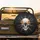 Menacing Skull Fiery Orange Eyes Jagged Teeth - Vehicle Accessory for Truck Owners Spare Tire Cover - 2