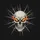 Menacing Skull Fiery Orange Eyes Jagged Teeth - Vehicle Accessory for Truck Owners Spare Tire Cover - 6