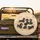 Black Tan Dachshunds Walking Sitting Peeking Silhouette Bone Paw Print - Dog Lover Gift Spare Tire Cover - 2