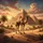 Majestic Camel Dunes Egyptian Pyramids Palm Trees Golden Sunset Desert - Travel Essentials Spare Tire Cover - 6
