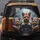 Three Yorkshire Terriers Driving Car - Dog Lover Gift Spare Tire Cover - 5
