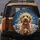 Smiling Fluffy Goldendoodle Labradoodle Dog Red Bandana - Dog Lover Travel Accessory Spare Tire Cover - 5