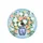 Chinoiserie Floral Vase Tulip Arrangement - Home Decor Gift for Garden Lover Spare Tire Cover - 4