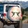 Ruby Hummingbirds Cherry Blossom Garden - Wildlife Lover Gift Spare Tire Cover - 3