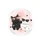 Sleek Black Fluffy White Cats Gold Sunglasses Pink Hearts - Everyday Decor Gift for Cat Lover Spare Tire Cover - 4