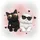 Sleek Black Fluffy White Cats Gold Sunglasses Pink Hearts - Everyday Decor Gift for Cat Lover Spare Tire Cover - 6