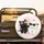Sleek Black Fluffy White Cats Gold Sunglasses Pink Hearts - Everyday Decor Gift for Cat Lover Spare Tire Cover - 2