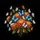 Blue Orange Butterflies Chrysanthemum Lush Foliage - Outdoor Vehicle Decor Gift Spare Tire Cover - 6