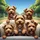 Group of Six Terrier Dogs Driving Paws on Steering Wheel Urban Park - Dog Lover Gift Spare Tire Cover - 6