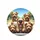 Group of Six Terrier Dogs Driving Paws on Steering Wheel Urban Park - Dog Lover Gift Spare Tire Cover - 4