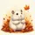 Curious Hamster Falling Maple Leaf - Autumn Season Gift for Hamster Lover Spare Tire Cover - 6