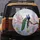 Peacocks Cherry Blossom Urban Skyline - Wildlife Lover Gift for Bird Lovers Spare Tire Cover - 5