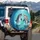 Bottlenose Dolphins Playful Ocean Scene with Water Splashes - Marine Wildlife Lover Gift Spare Tire Cover - 3
