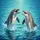 Bottlenose Dolphins Playful Ocean Scene with Water Splashes - Marine Wildlife Lover Gift Spare Tire Cover - 6