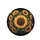 Deep Velvety Black Background Vibrant Sunflower Botanical Foliage Stems - Garden Lover Gift Spare Tire Cover - 4