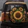 Deep Velvety Black Background Vibrant Sunflower Botanical Foliage Stems - Garden Lover Gift Spare Tire Cover - 5