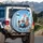 Rabbit Characters Cityscape Fish - Imaginative Journey Gift for Rabbit Lover Spare Tire Cover - 3